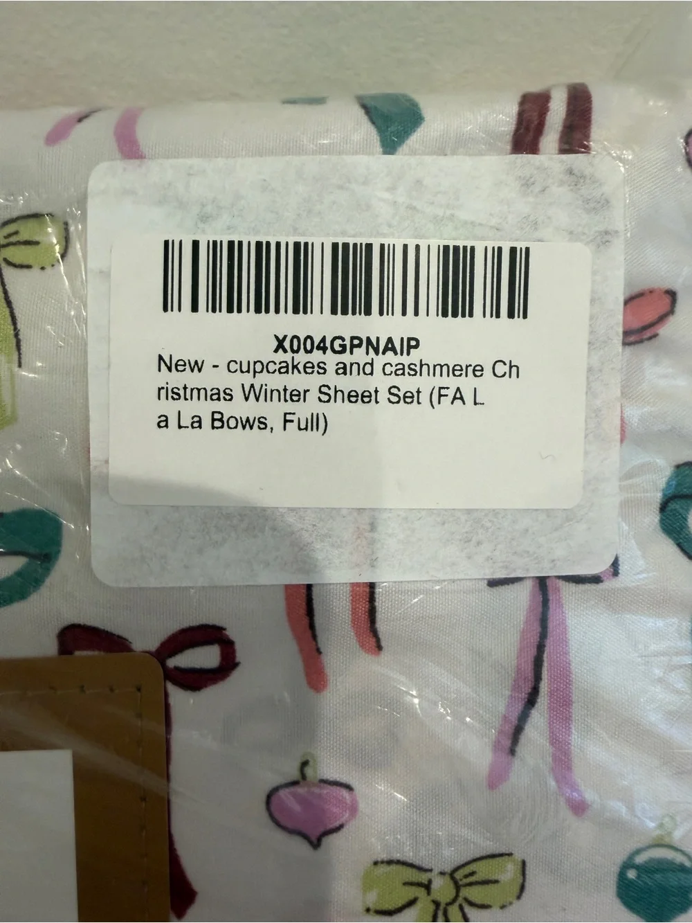 cupcakes & cashmere White Sheet Set with Multicolor Bows